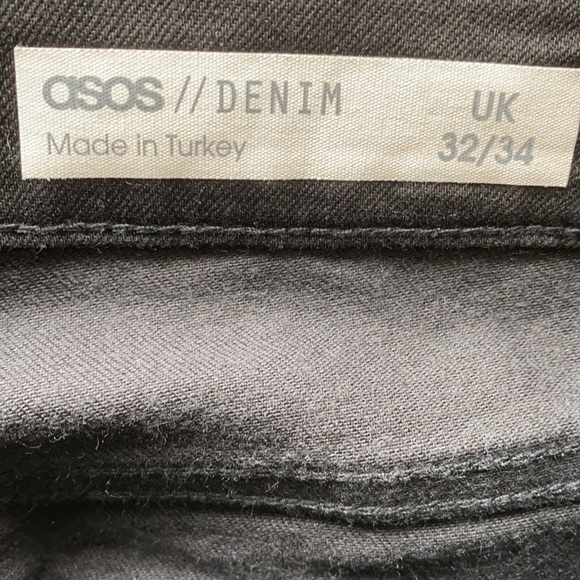 ASOS DENIM Black Skinny High Rise Waisted Jeans NWT - Picture 8 of 8